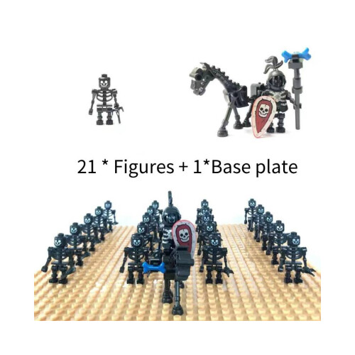 (Style E) Star Wars Skull Army Building Block Toy Figures Mini Modèle 21pcs avec plaque de base