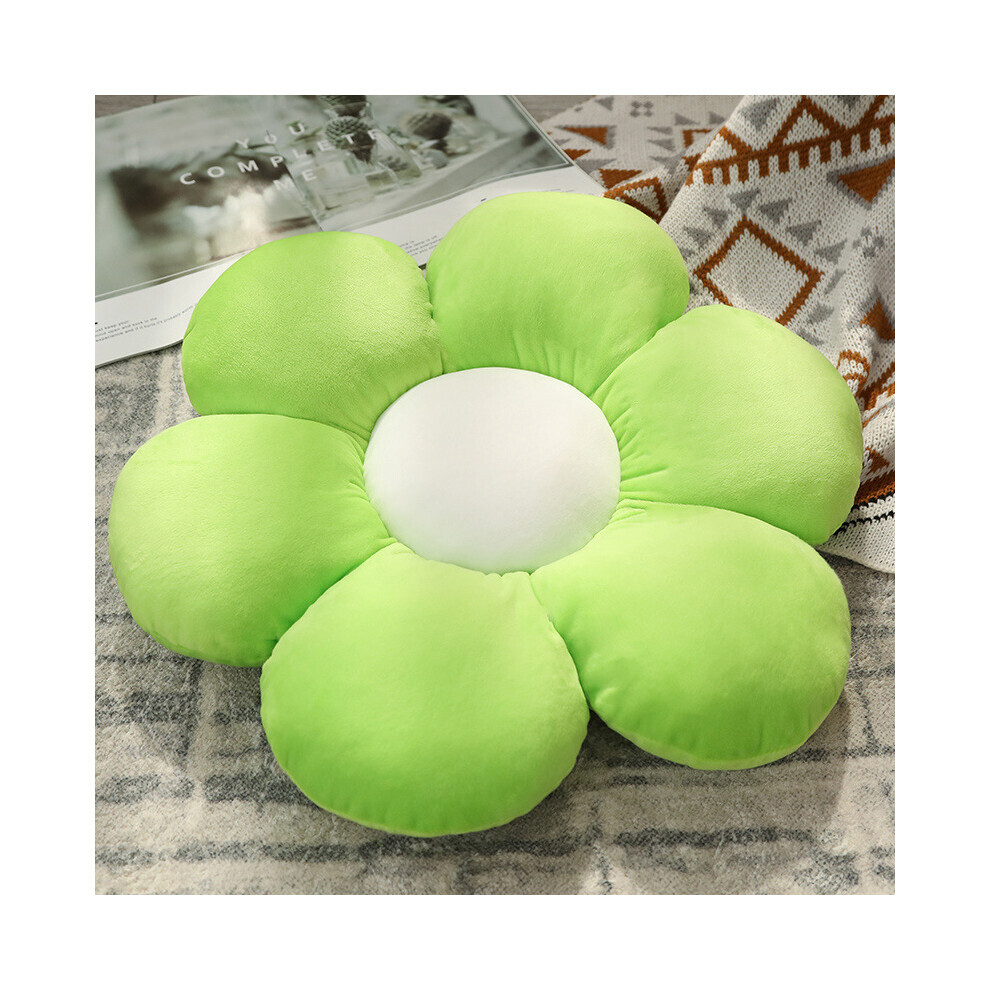 (Vert, 30 cm) coussin de fleurs mélangées colorées en peluche coussin fille tapis de bureau cadeau confortable