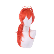 (Diluk, 60 cm/23,62 ίντσες) Περούκα κρούσης Cosplay Genshin Venti Keqing Bar