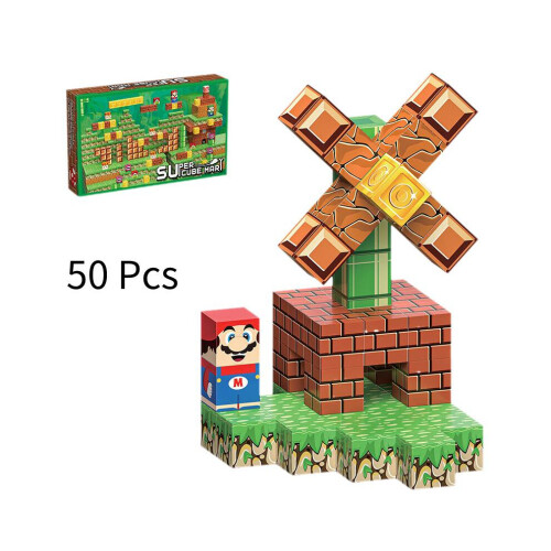 (Moulin à vent) ensemble de blocs de Construction magnétiques Minecraft Kit de bricolage jouets de Construction