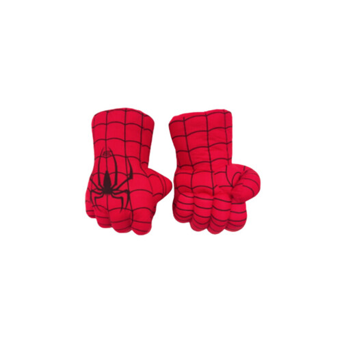 (Red Spider A) Creative βελούδινα παιχνίδια γάντια Hulk Gloves Smash Hands Spiderm