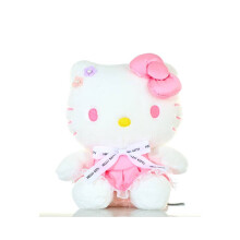 (Ροζ λουλούδια, 30 εκ./11,81 ίντσες) Sanrio Hello Kitty βελούδινο παιχνί