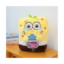 (SpongeBob, 45 cm) Schwammkopf Spongebob Plüschtier Puppe Kissen Zeichentrickfigur Niedliches weiches