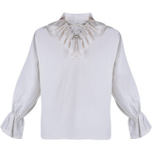 (Blanc, XS) Moyen Âge Cosplay Vêtements Mode Décontracté Simple Rétro Classique Exquis Fête