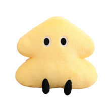 (Jaune) arbre petit dessin animé oreiller coussin en peluche jouet noël petite amie chambre décor cadeau