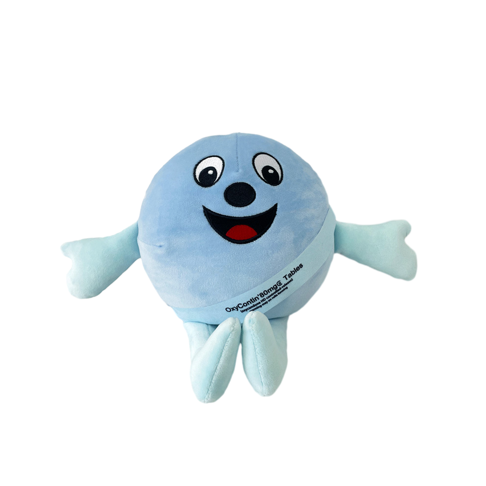 (Bleu) Netflix peluche analgésique poupée Oxycodone oreiller coussin décoration de la maison Fans cadeau