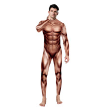 (M) Fitness Stampa Digitale Simulazione Muscolare Tuta Uomo Abbigliamento da Palcoscenico Performance