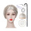 (Silver Bun Set) Bun Silver Chic Σετ περούκας για αποκριάτικες γιορ 1