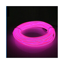 (Rosa, para adultos) Figura de Stickman con tiras luminosas de 2,2 m con cable electroluminiscente para disfraz