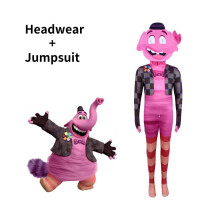 (Bing Bong, 190) Inside Out 2 Cosplay Costume Jumpsuit Anime Character Hallowmas Party Role Play