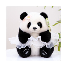 (Μωρό) Princess Panda Baby Μπλε Ροζ Λευκό Φόρεμα Κεφαλή βελούδι