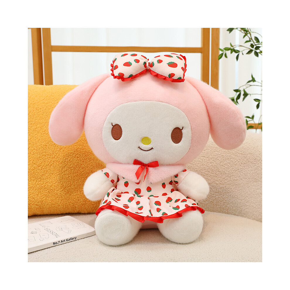 (Mélodie, 40 cm/15,74 pouces) Sanrio thème rôle mélodie Kuromi peluche poupée oreiller doux confortable
