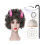 (Foncé gris Curl Set Curler) chignon argent chic perruque ensemble pour les célébrations d'Halloween 1