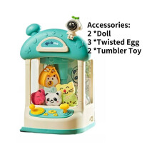 (Vihreä) Mini Claw Doll Machine Lapsille Karkkisaalis Grabber Party Lelu Valot Musiikki Lahja