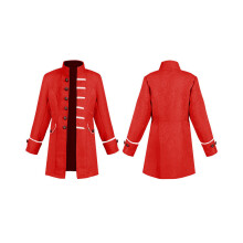 (Rouge, 135 cm/53,1 po) Moyen Princes Âges Rétro Punk Col Montant Enfants Uniforme Manteau Cosplay Enfants