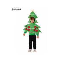 (M) Costume de Noël en forme d'arbre - Robe verte - Chapeau - Accessoires de maquillage pour fête sur