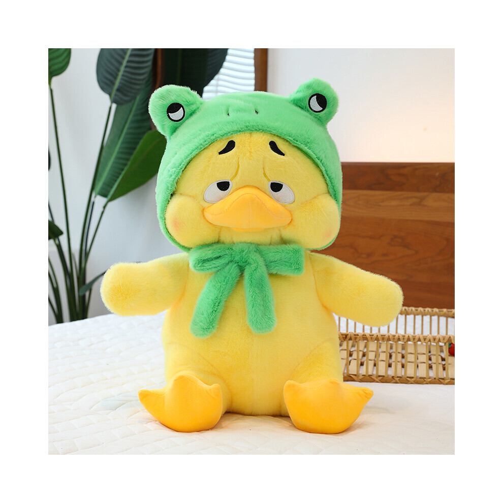 (Grenouille, 50 cm/19,69 pouces) Canard jaune en peluche Le travail suce un canard ennuyeux Canapé Oreiller