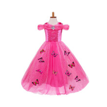 (Rose, L) Costume de fée Cendrillon de conte magique pour filles, idéal pour les événements théâtraux
