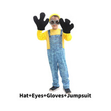 (M) Despicable Me Minion Bob Costume 4 pièces ensemble Minionkostüm pour enfants taille