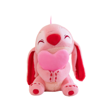 Peluche de Stitch Lilo (rosa, 45 cm/17,72 pulgadas), diseño de corazón, de algodón PP, ideal como regalo para