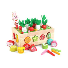 (Frutteto) Montessori per giocattoli di 1, 2 e 3 anni, in legno, per bambini, da ordinare e da fissare