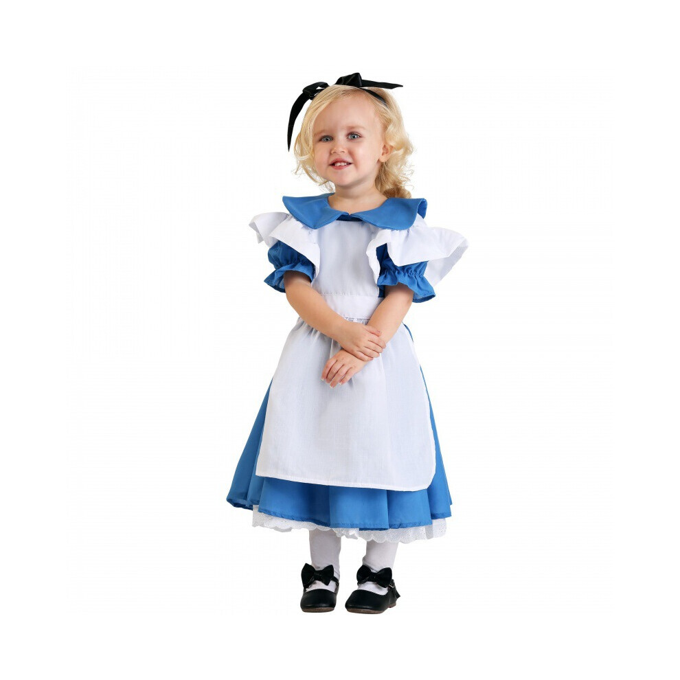 (S) Belle robe de costume de femme de chambre sur le thème d'Alice au pays des merveilles pour les filles