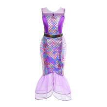 (Violet, 120 cm/47,24 pouces) Sirène le petit Ariel maillots de bain Costume de Cosplay tenue de fête