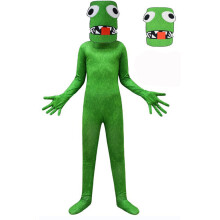 (6-7 ans) Halloween arc-en-ciel amis monstre vert vêtements une pièce Cosplay Costume serré