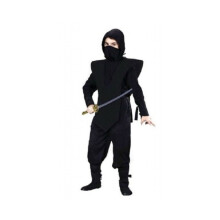 (Costume Ninja Noir, 160-175) Costume Ninja Noir Confortable Et élégant Pour Toutes Les Occasions Fabriqué