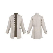 (Blanc, 125 cm/49,2 po) Moyen Princes Âges Rétro Punk Col Montant Enfants Uniforme Manteau Cosplay Enfants