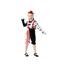 (XL) Costume de clown unisexe élégant pour enfants, fabriqué à partir de polyester durable pour Halloween