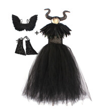 (S) Enfants Angelina Maléfique Jolie Cosplay Costume Robe Halloween Tenue Cadeau Costume
