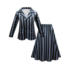 (Noir) Enid Addams mercredi école uniforme robe enfants filles Cosplay Halloween fête