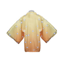(Manteau Agatsuma Zenitsu uniquement, 130 cm) Costume de Robes Kimono Demon Slayer pour enfants Cosplay
