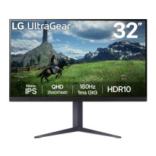 Gaming PC-scherm - LG - 32’’ - 180Hz - QHD - IPS-paneel - 1ms - Hoogte verstelbaar - 2GS85Q-B
