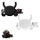 3D Printed Lazy Cat Coasters - Novelty Cat-Shaped Mug Holders Black 2