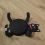 3D Printed Lazy Cat Coasters - Novelty Cat-Shaped Mug Holders Black 4