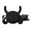 3D Printed Lazy Cat Coasters - Novelty Cat-Shaped Mug Holders Black 1