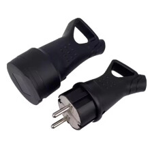 Tomada à prova d'água com plugue elétrico aterrado, conector europeu, plugue UE