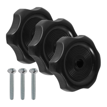 3 Pack Black 1inch Shaft RV Window and Vent Knob