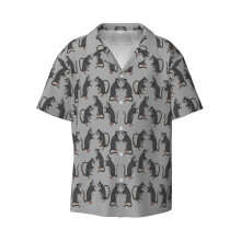 (Dancing Rats_5401) Men's Hawaiian Shirts Cuban Collar Vintage Bowling Short Sleeve Button Down Beach Shirt Casual Summer Vacation Wear Retro Tee
