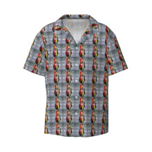 (Mikaela Shiffrin Alpine Skier_4638) Men's Hawaiian Shirts Cuban Collar Vintage Bowling Short Sleeve Button Down Beach Shirt Casual Summer Vacation Wear Retro Tee