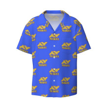 (MidWife (Comic Version)_5858) Men's Hawaiian Shirts Cuban Collar Vintage Bowling Short Sleeve Button Down Beach Shirt Casual Summer Vacation Wear Retro Tee