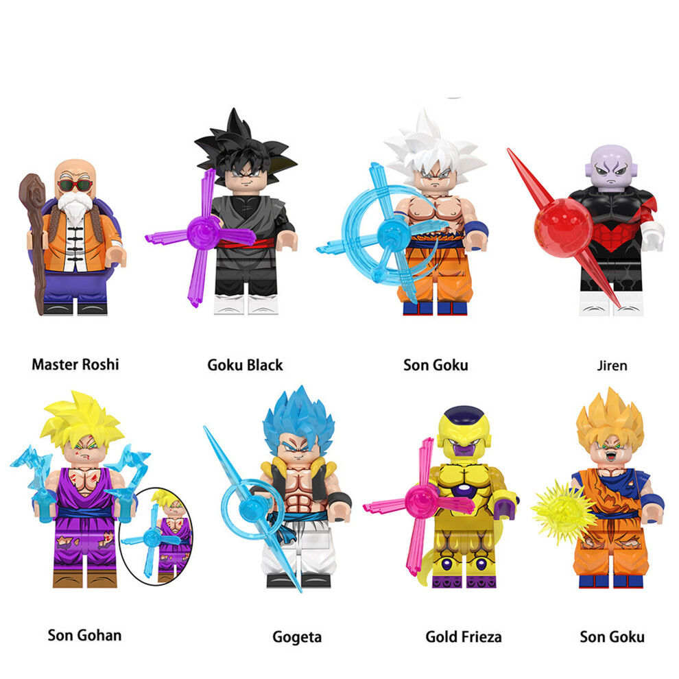 Bonxaif (8Pcs Anime Dragon Ball -B) 16Pcs Anime Dragon Ball Toys Children's Toys Mini Figures Fit Lego