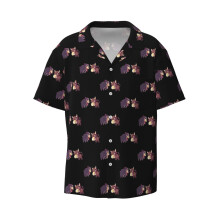 (Bear And Bull, Stock Market Money Finance Stock_4221) Men's Hawaiian Shirts Cuban Collar Vintage Bowling Short Sleeve Button Down Beach Shirt Casual Summer Vacation Wear Retro Tee
