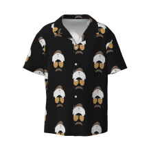 (Be Curious, Not Judgemental_3986) Men's Hawaiian Shirts Cuban Collar Vintage Bowling Short Sleeve Button Down Beach Shirt Casual Summer Vacation Wear Retro Tee