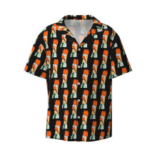 (Beaker Comic Portrait (version 23 - No)_7479) Men's Hawaiian Shirts Cuban Collar Vintage Bowling Short Sleeve Button Down Beach Shirt Casual Summer Vacation Wear Retro Tee