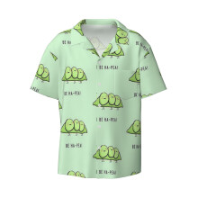 (Be Ha-Pea! _22313) Men's Hawaiian Shirts Cuban Collar Vintage Bowling Short Sleeve Button Down Beach Shirt Casual Summer Vacation Wear Retro Tee