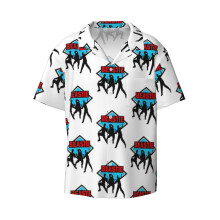 (Beastie Boys_4145) Men's Hawaiian Shirts Cuban Collar Vintage Bowling Short Sleeve Button Down Beach Shirt Casual Summer Vacation Wear Retro Tee