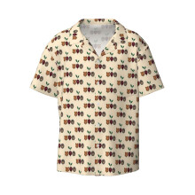 (Bears Beets Battlestar_4018) Men's Hawaiian Shirts Cuban Collar Vintage Bowling Short Sleeve Button Down Beach Shirt Casual Summer Vacation Wear Retro Tee